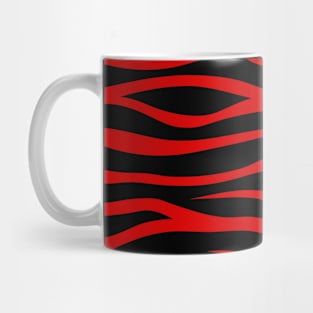 Tiger Skin Pattern - Black and Red Mug